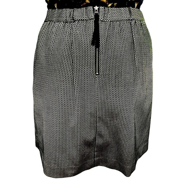 Madewell Black & Gold Metallic Jacquard Mini Party Skirt with Pockets XS - Picture 4 of 13